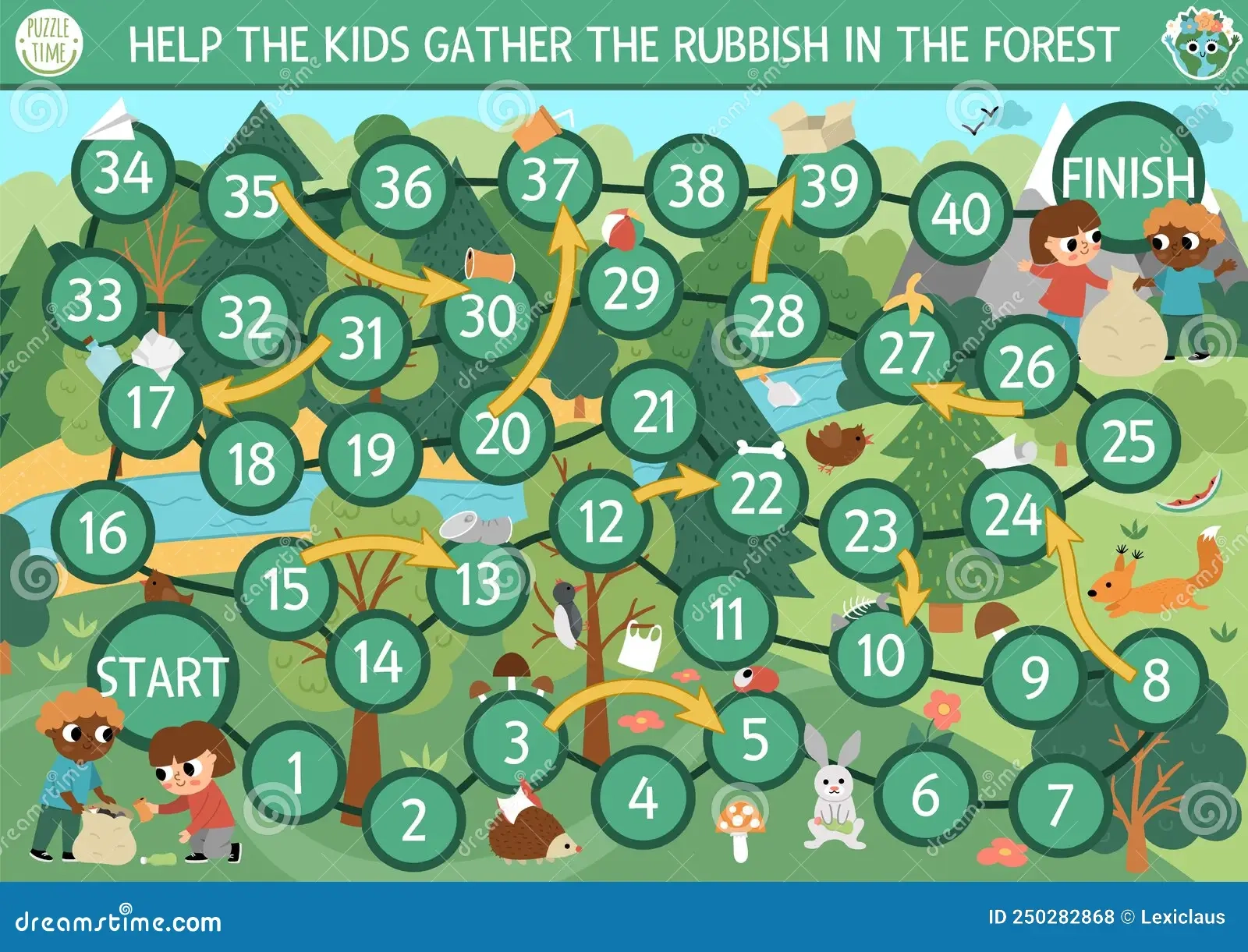 Ecological Dice Board Game For Children With Kids Gathering 