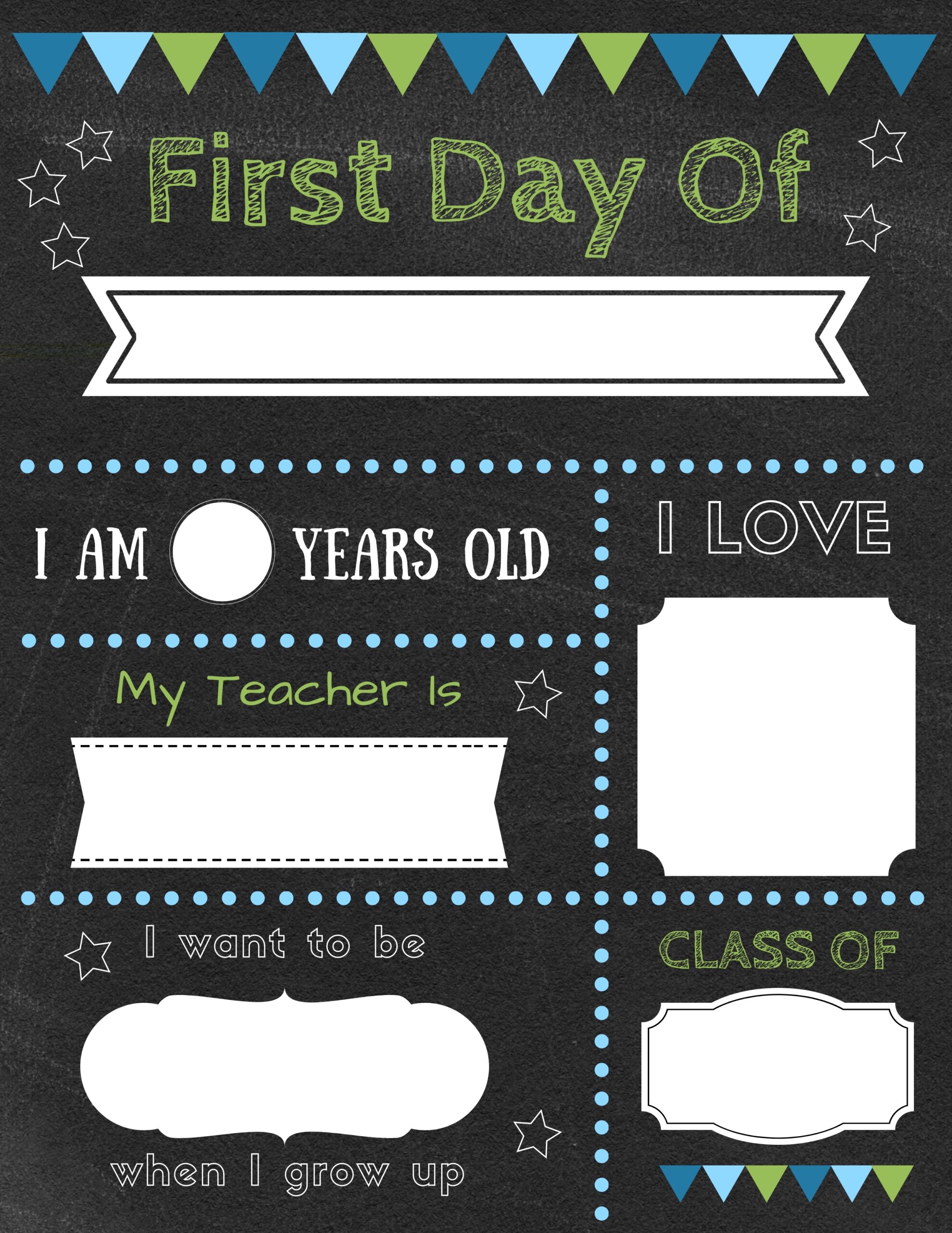 Free Printable Blank Chalkboard Signs