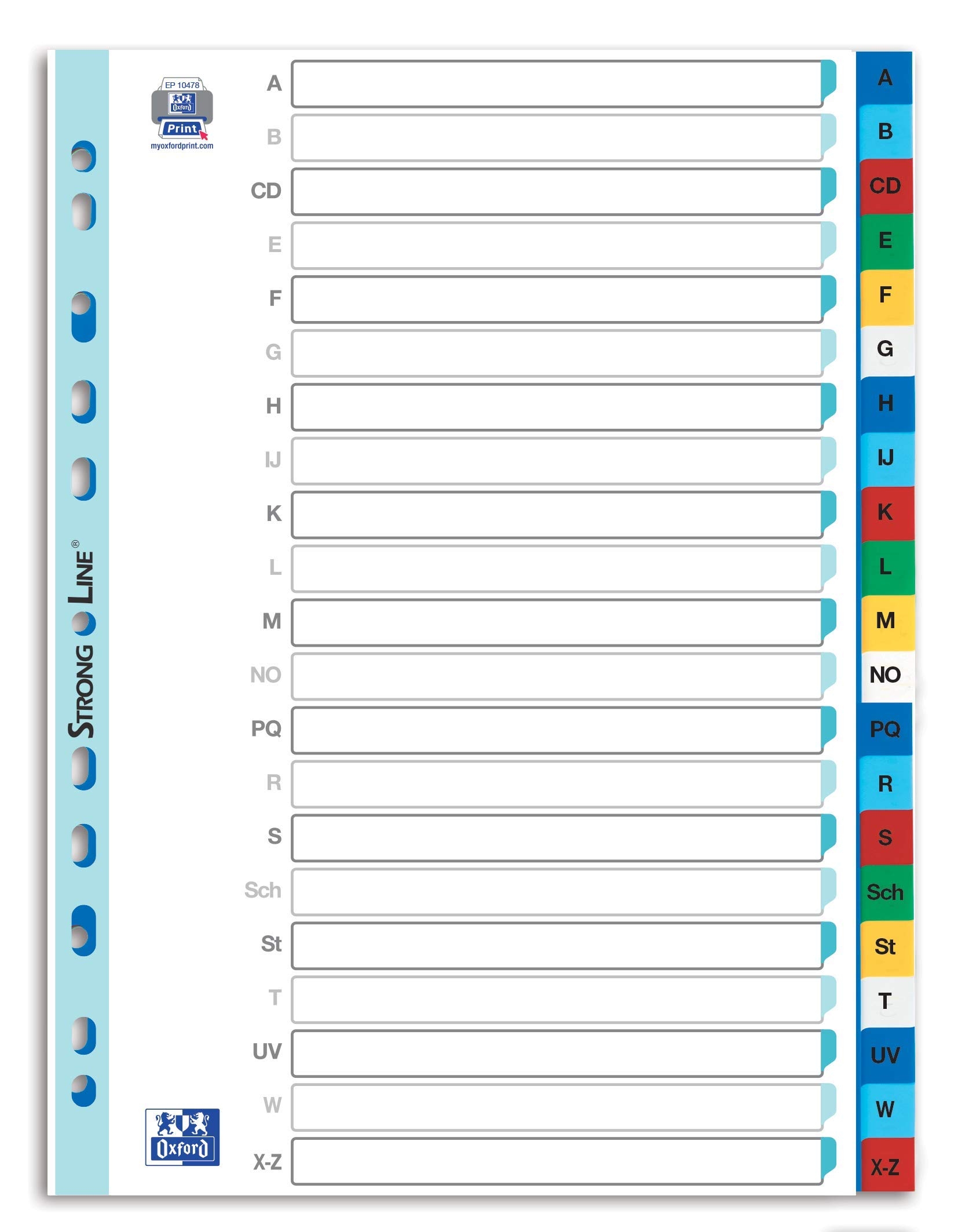 Printable Blank A-Z With Lines