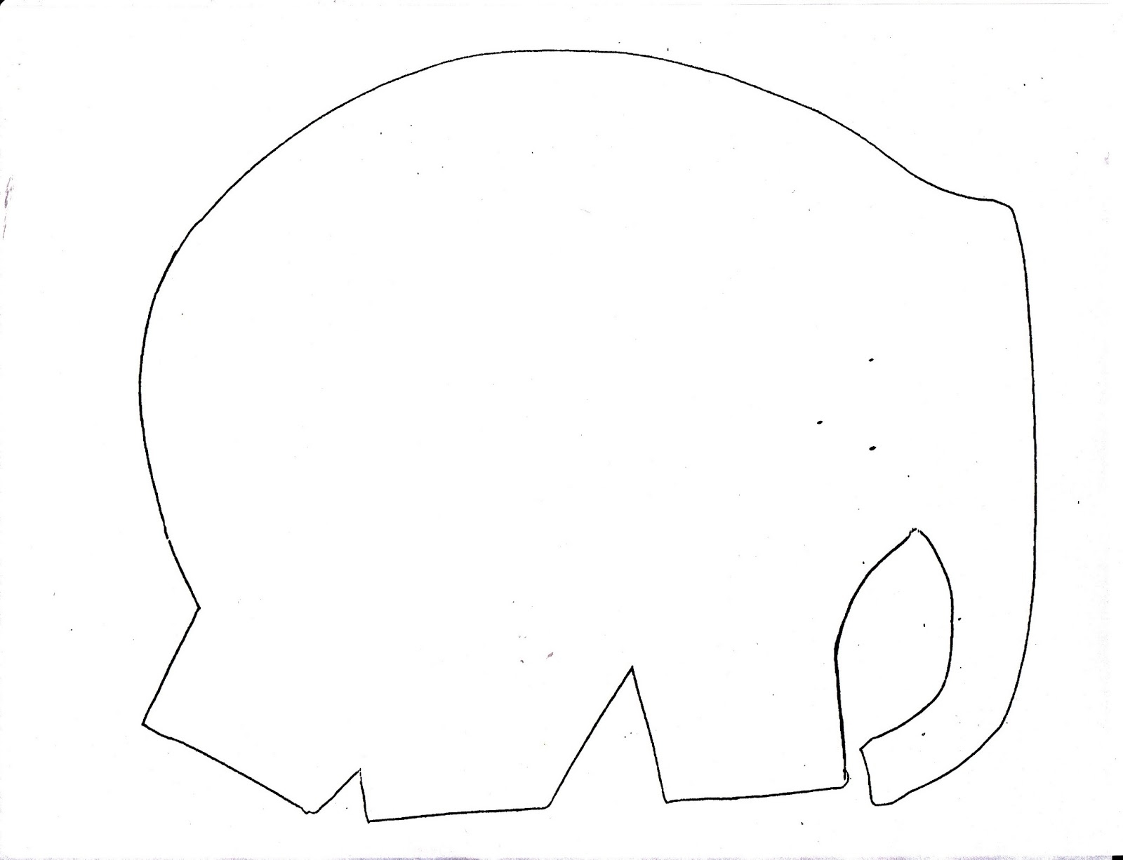 Blank Printable Elephant Elmer