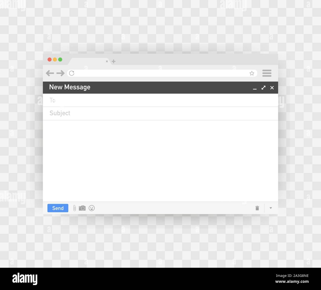 Email Template Blank E mail Browser Window Mail Message Web Page 