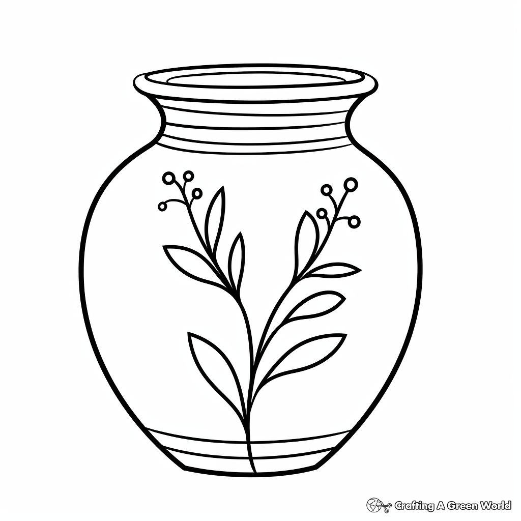 Empty Vase Coloring Pages Free amp Printable 