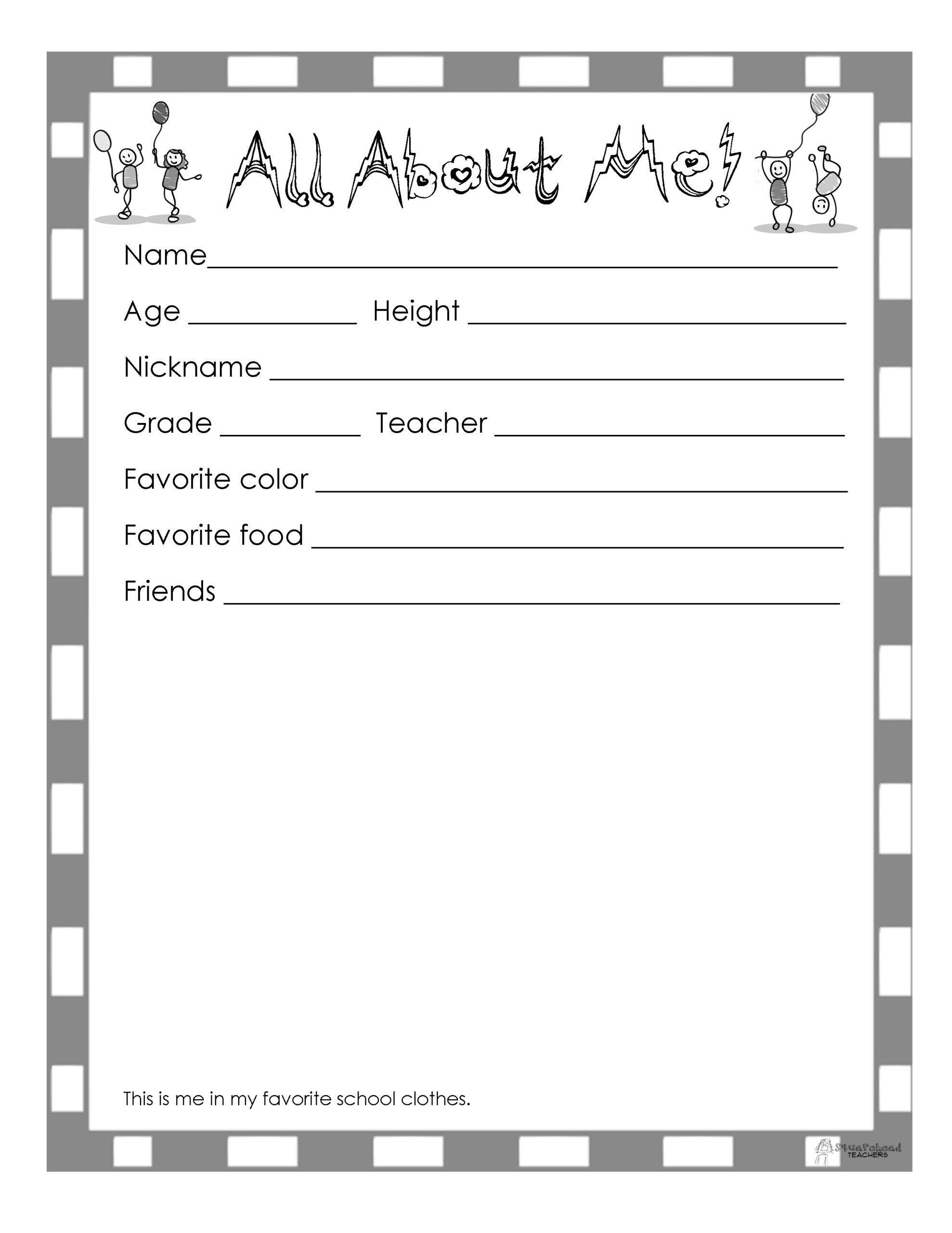 Printable Blank Book Elemantary