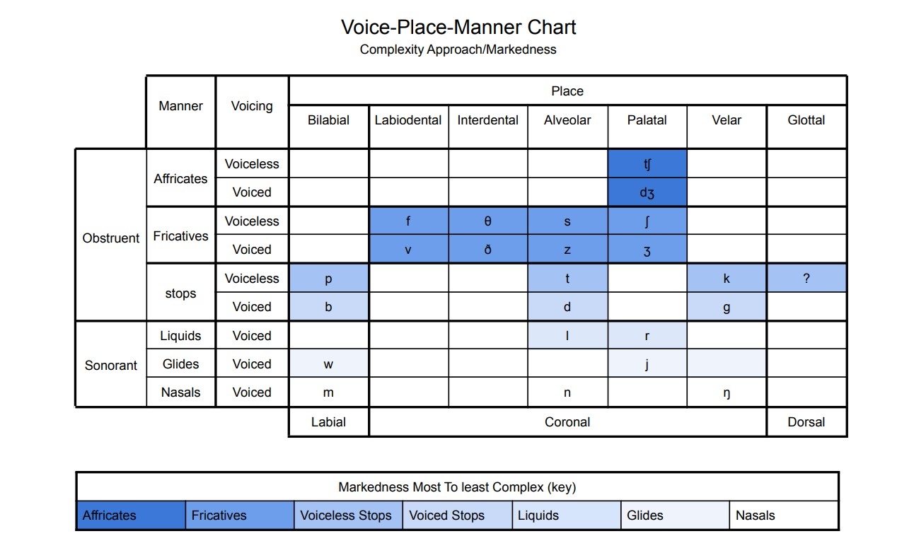 Blank Consonant Phonetics Chart Printable