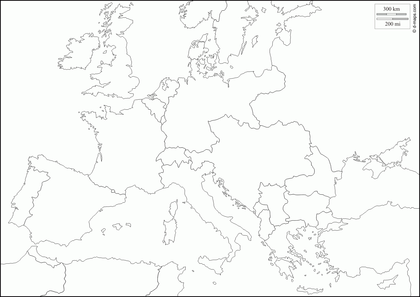 Europe 1914 Free Map Free Blank Map Free Outline Map Free Base 