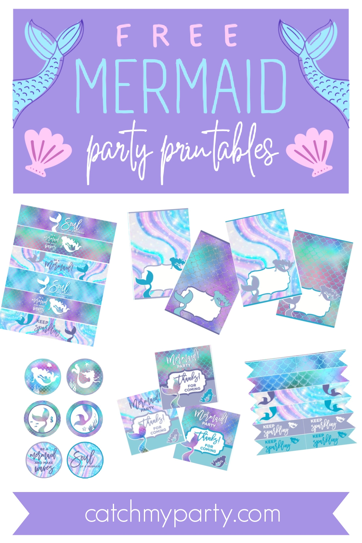 Blank Mermaid Labels Free Printable