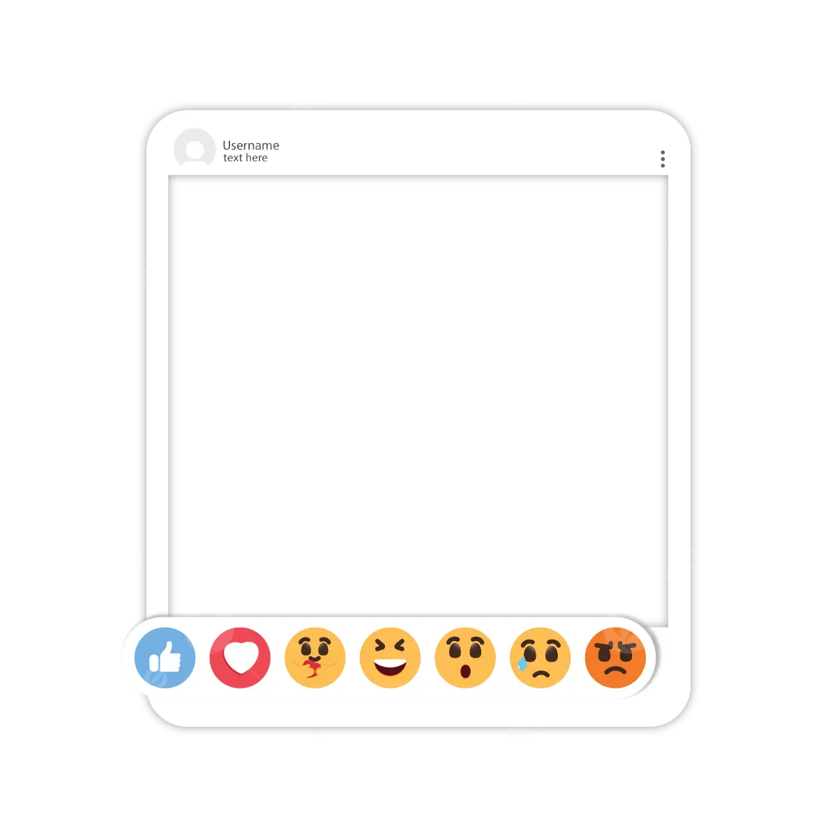 Facebook Post Template With Emoticons Vector Facebook Facebook 