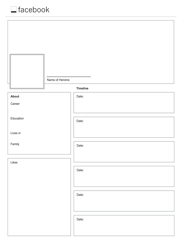Facebook Template Form Fill Online Printable Fillable Blank 