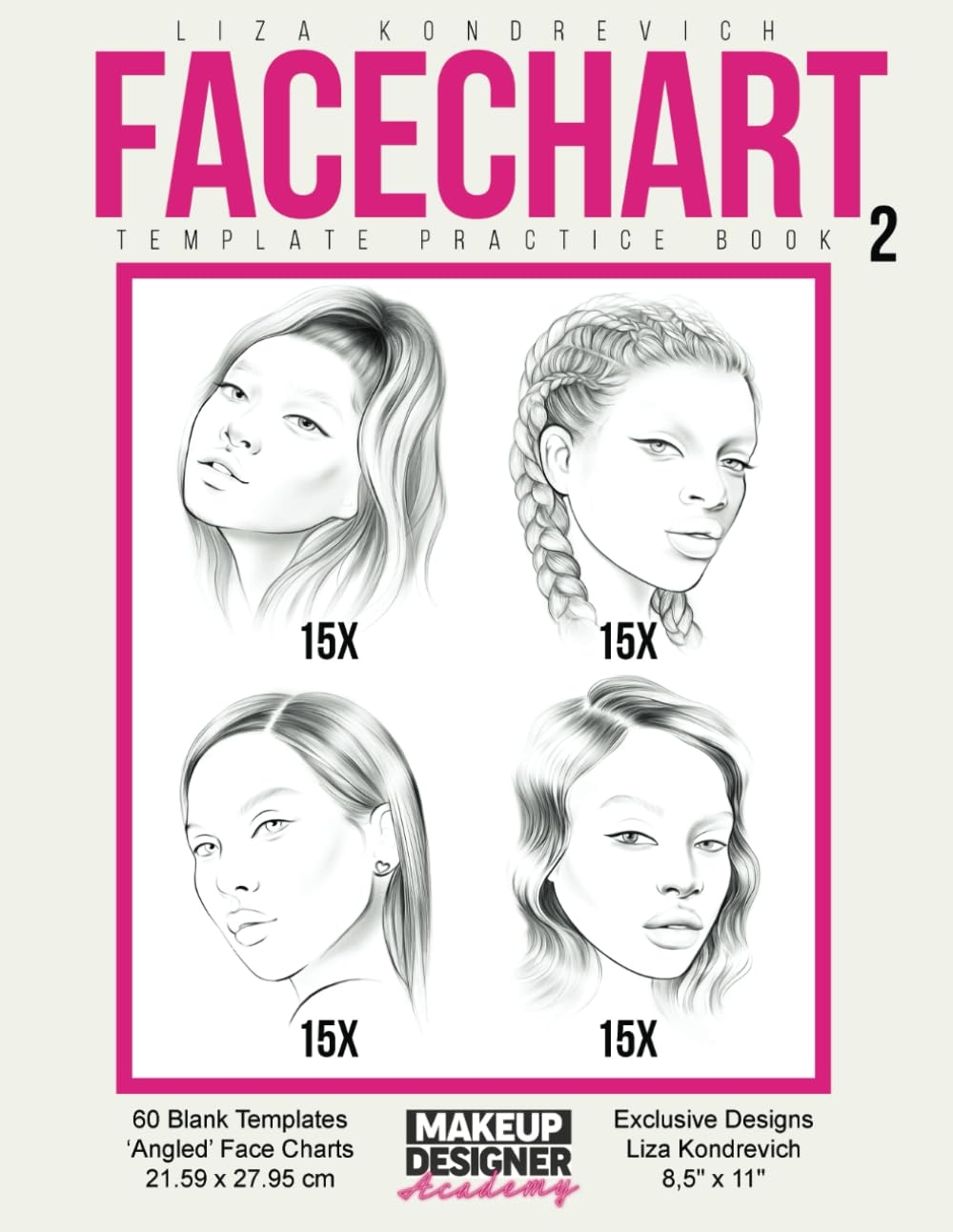 Facechart Template Practice Book 2 Blank Face Chart Makeup 