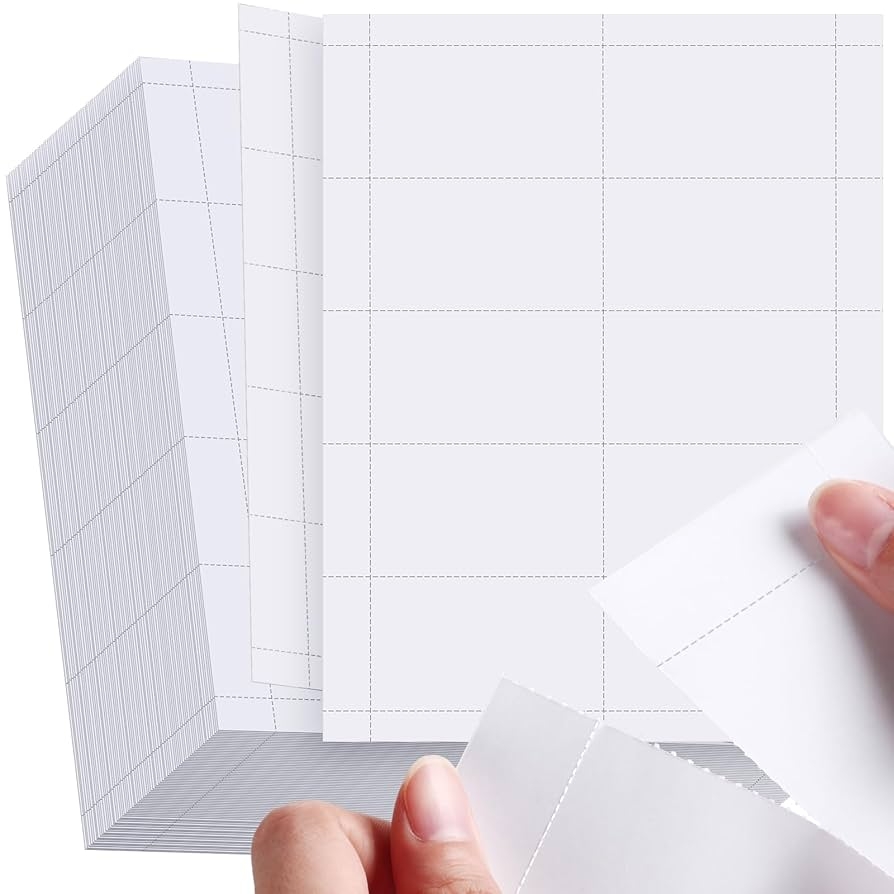 Fainne Pack Of 2000 Blank Printable Business Cards Mini Note Index Perforated Card Storage Compatible With Laser And Inkjet Printers Double Sided 