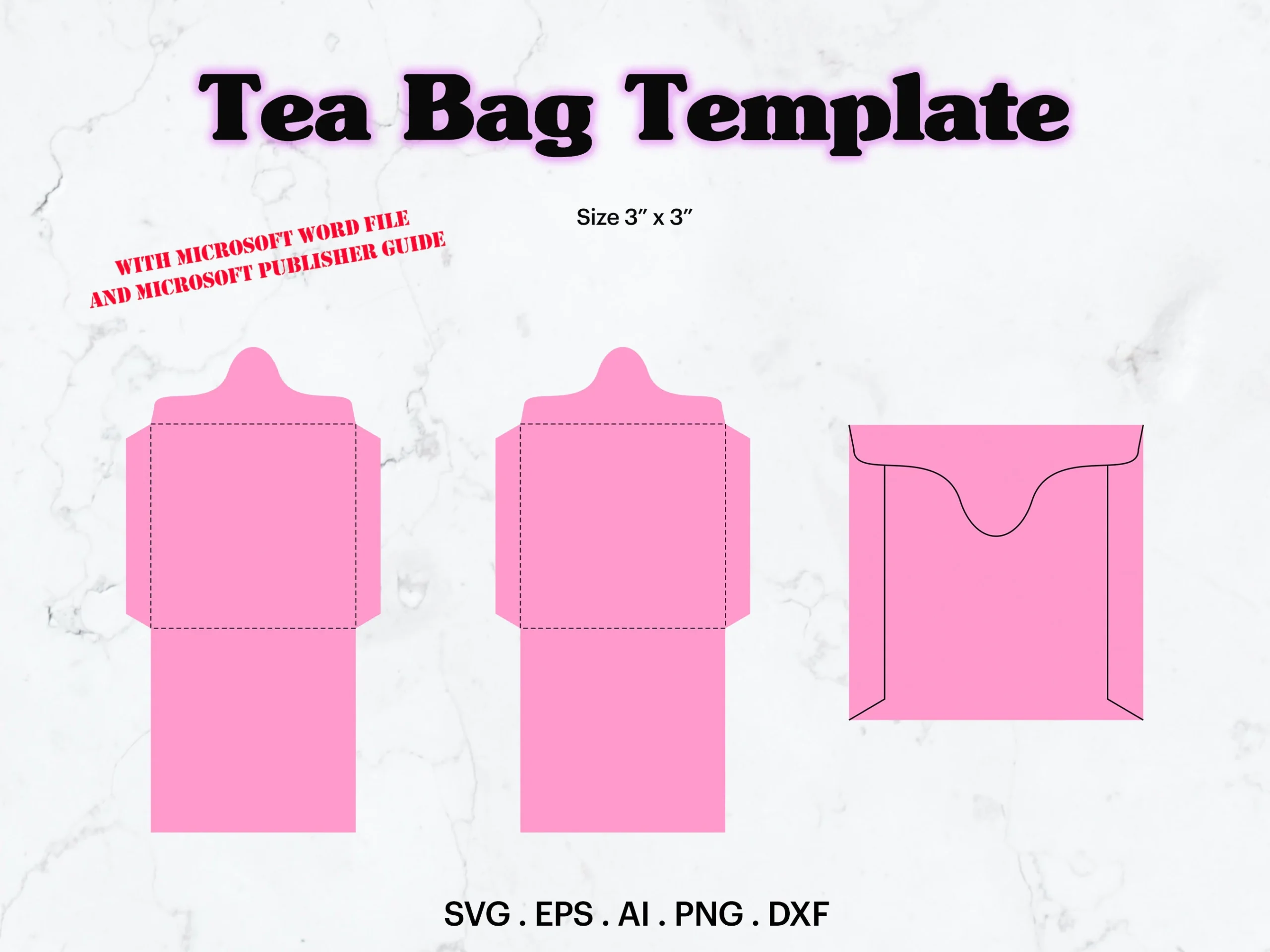 Fancy Tea Bag Envelope Template SVG Fancy Tea Bag Envelope 3 X 3 