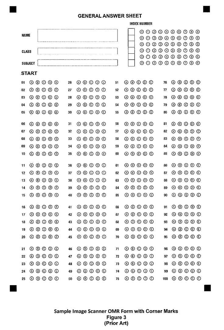 Blank Printable Scantron