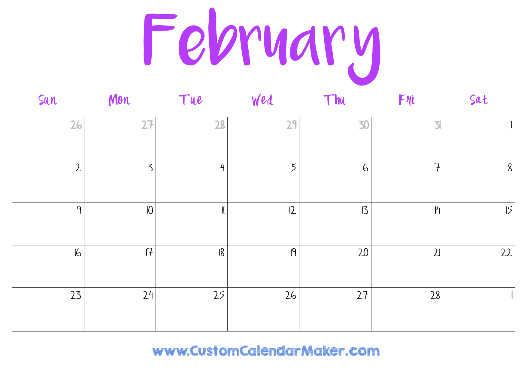 February 2025 Printable Calendar 23 Free Templates PDF 