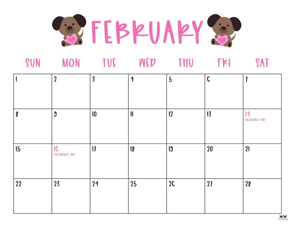 Printable Blank Calendar February 2026