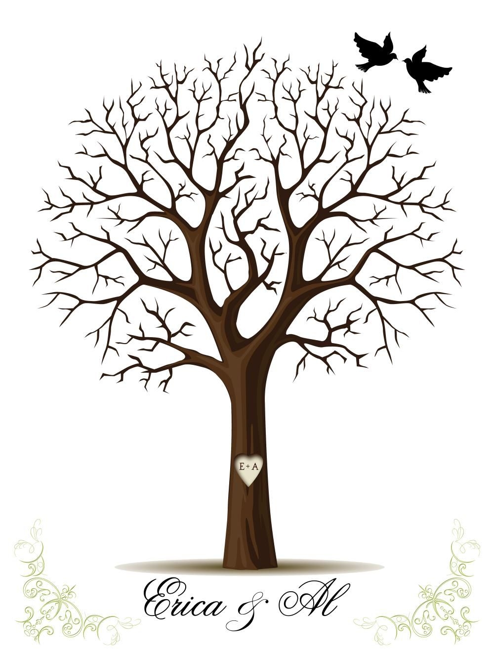 Blank Finger Print Tree Printable