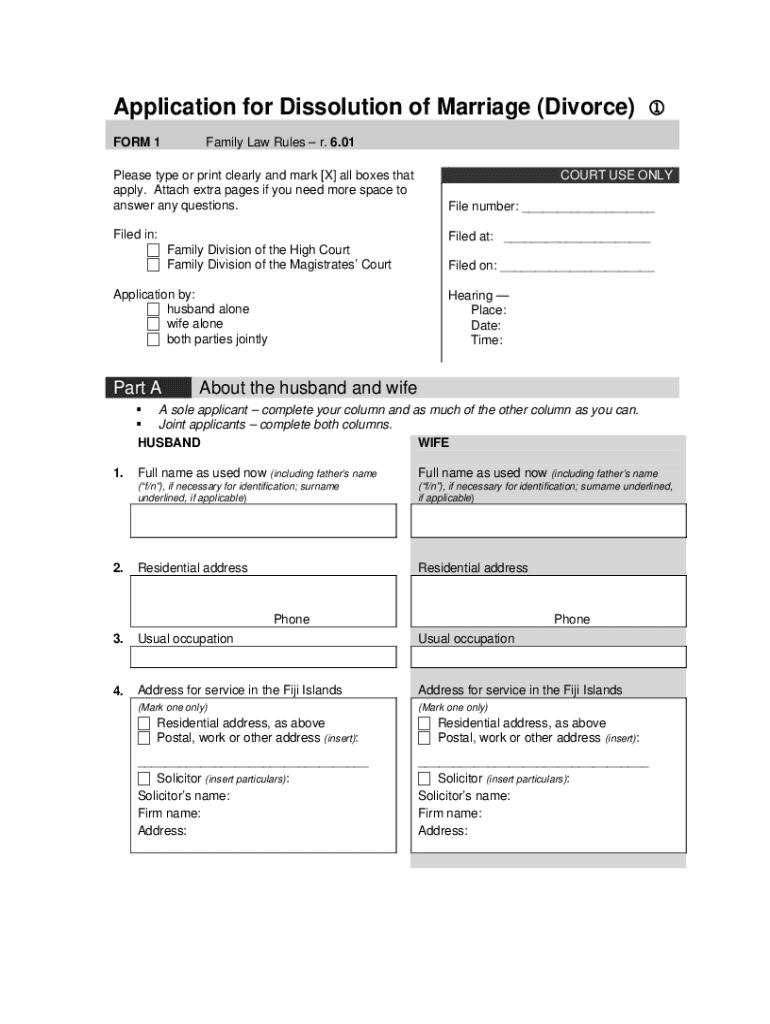 Printable Blank Divorce Papers Pdf