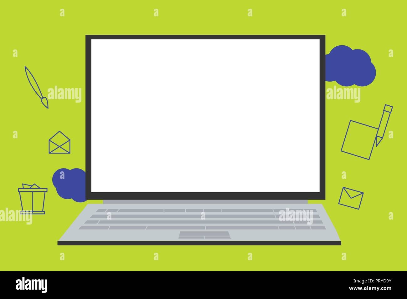 Flat Design Business Vector Illustration Empty Template Layout For 