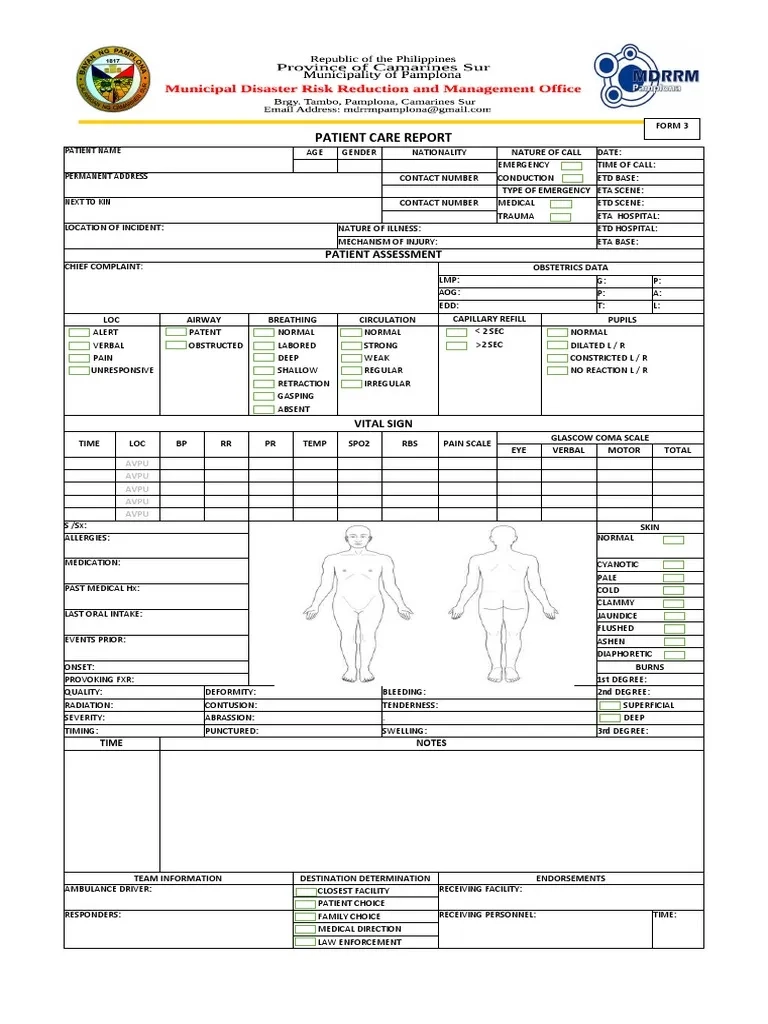 Printable Blank Va Emergencyadmittance Form