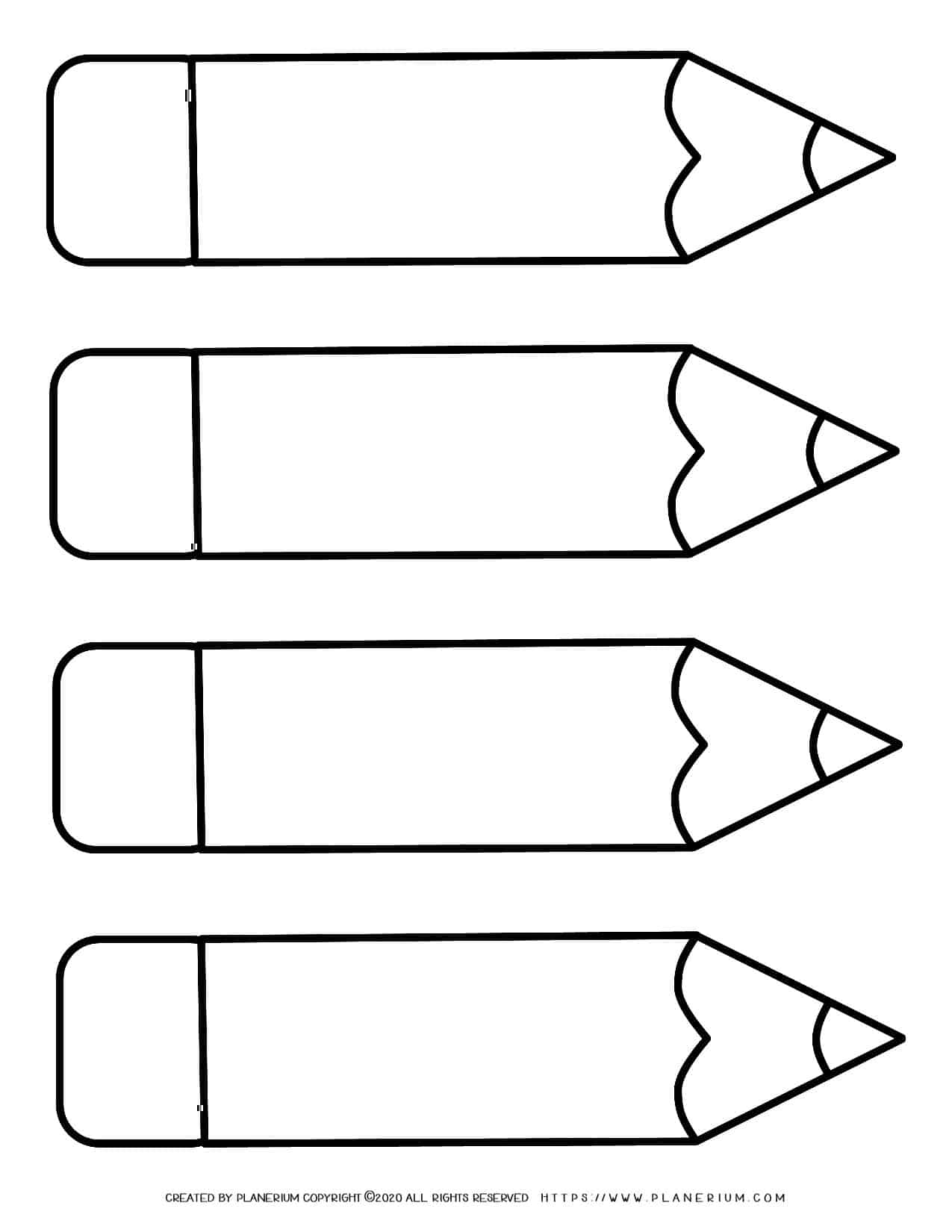 Printable Blank Pencils