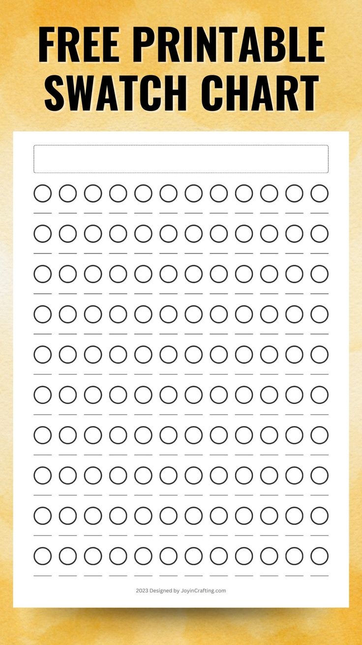 Printable Blank Swatch Chart