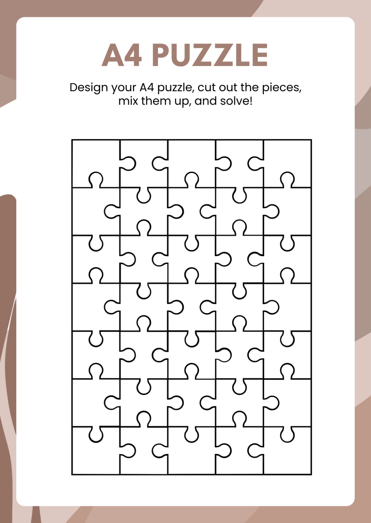 Printable Blank Puzzles Online Free