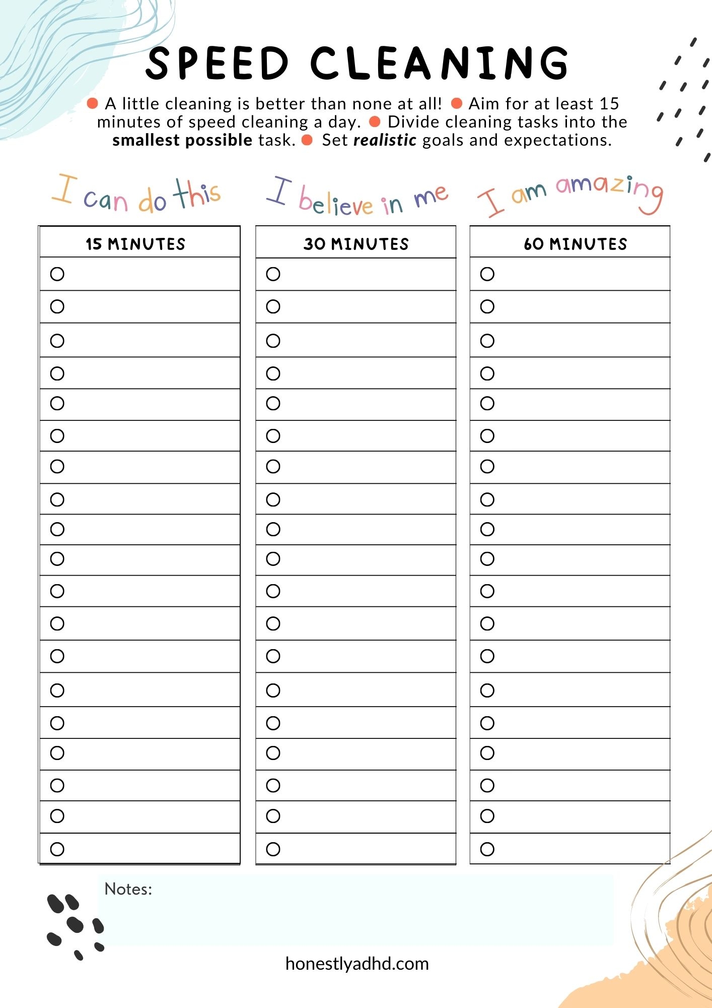 Free ADHD Cleaning Checklist How To Clean With ADHD Honestly ADHD