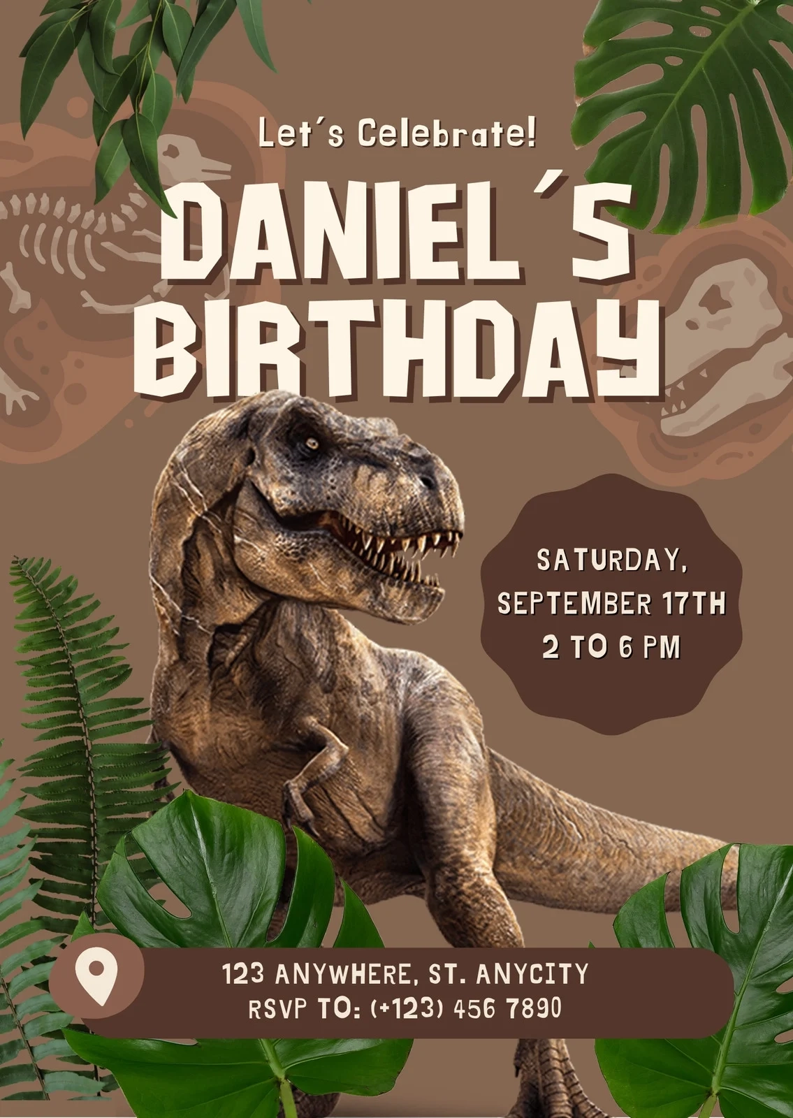 Free And Customizable Dinosaur Templates