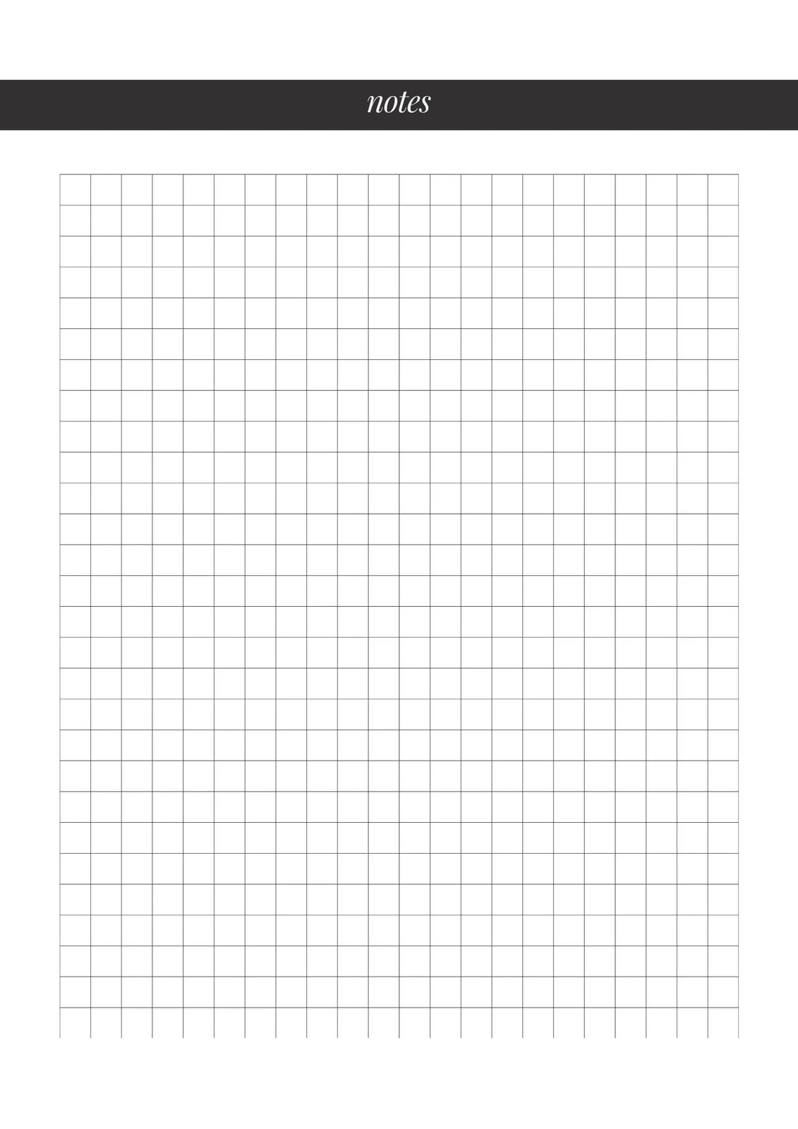 Blank Printable Poster Grid Landscape
