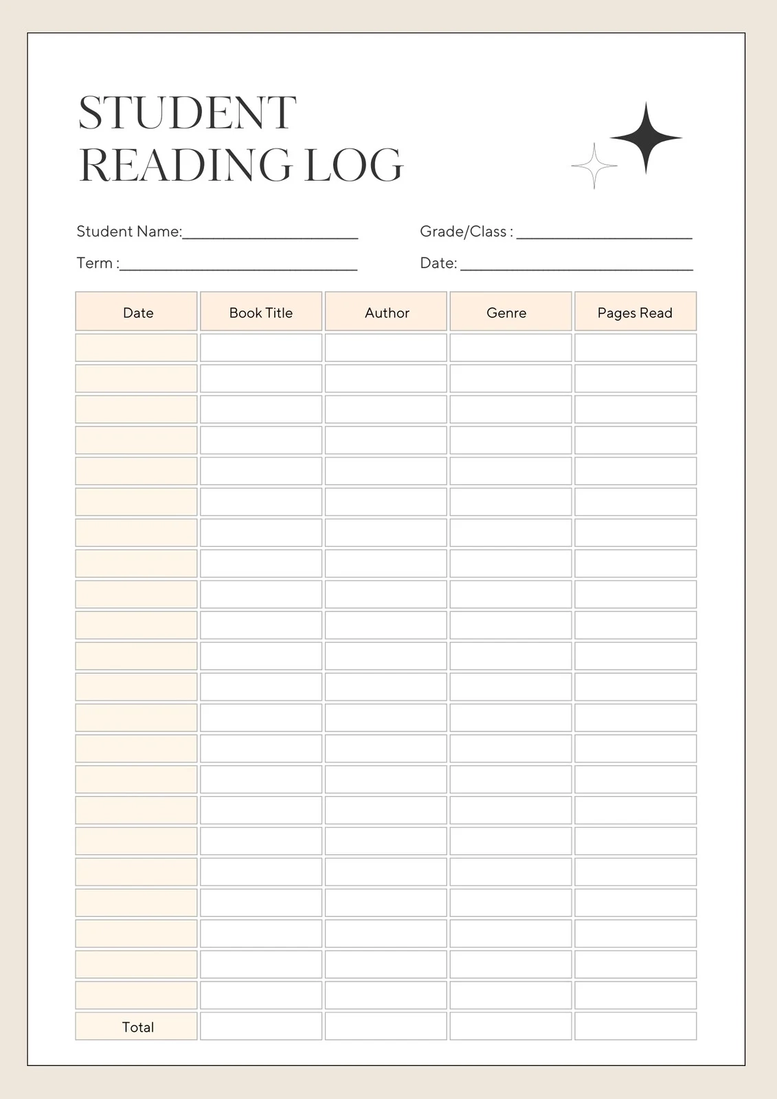 Free And Customizable Log Templates