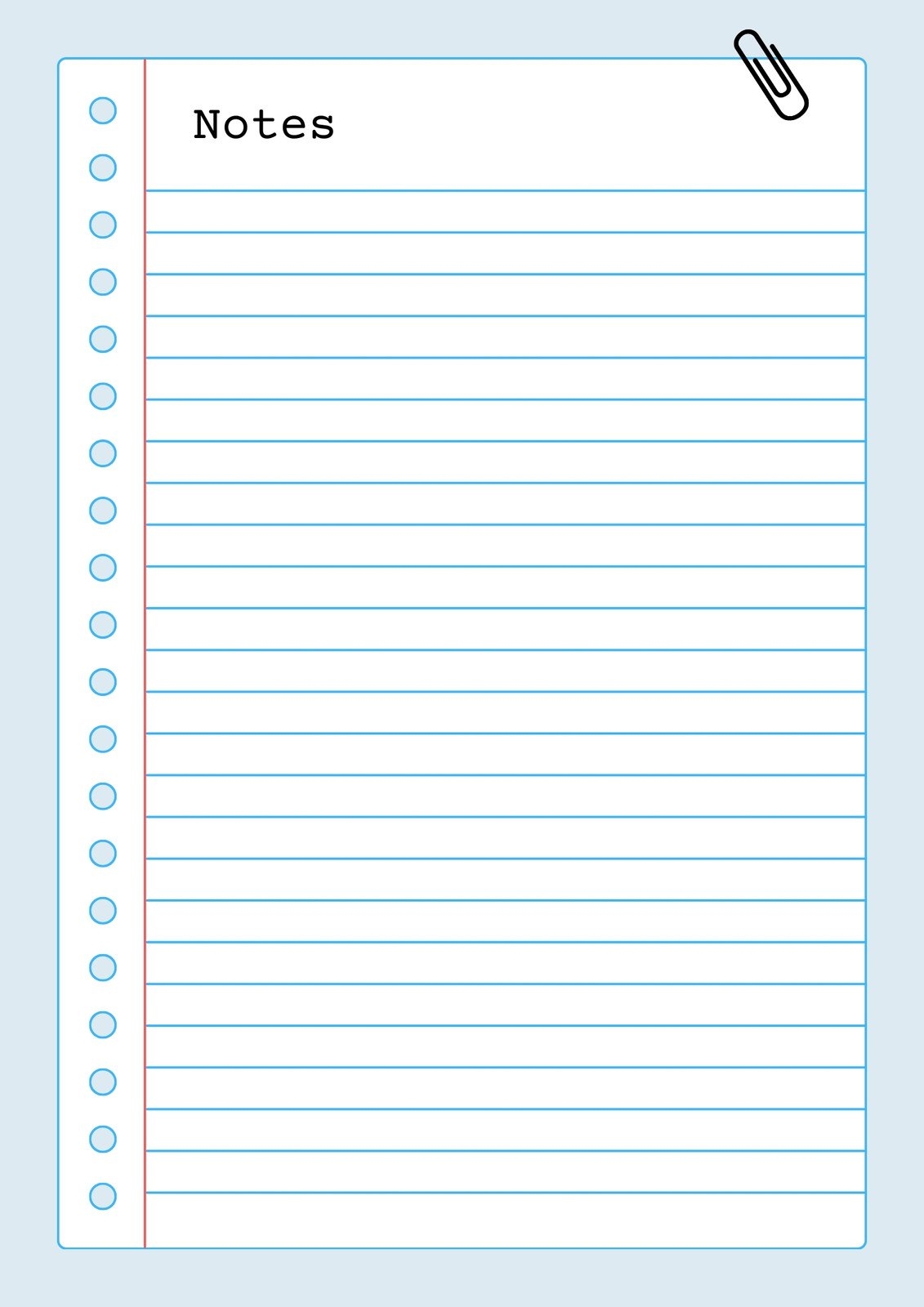 Blank Journal Lines Printable