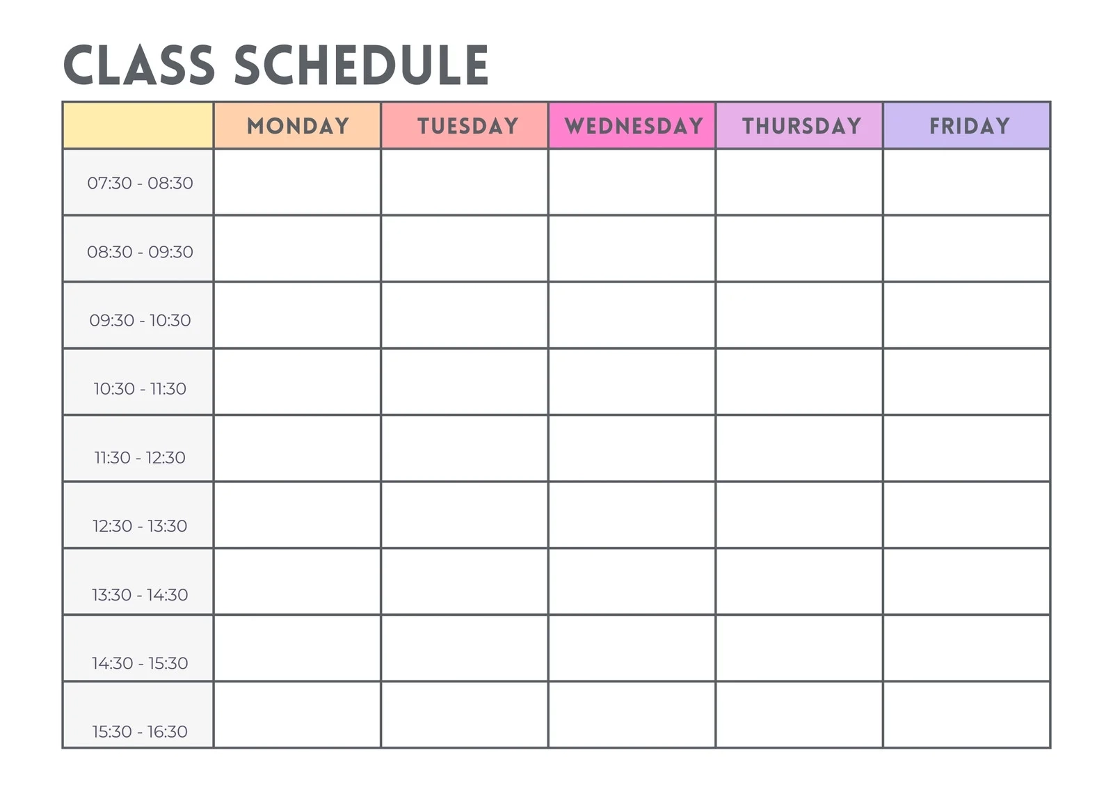 Free And Customizable Schedule Templates Canva