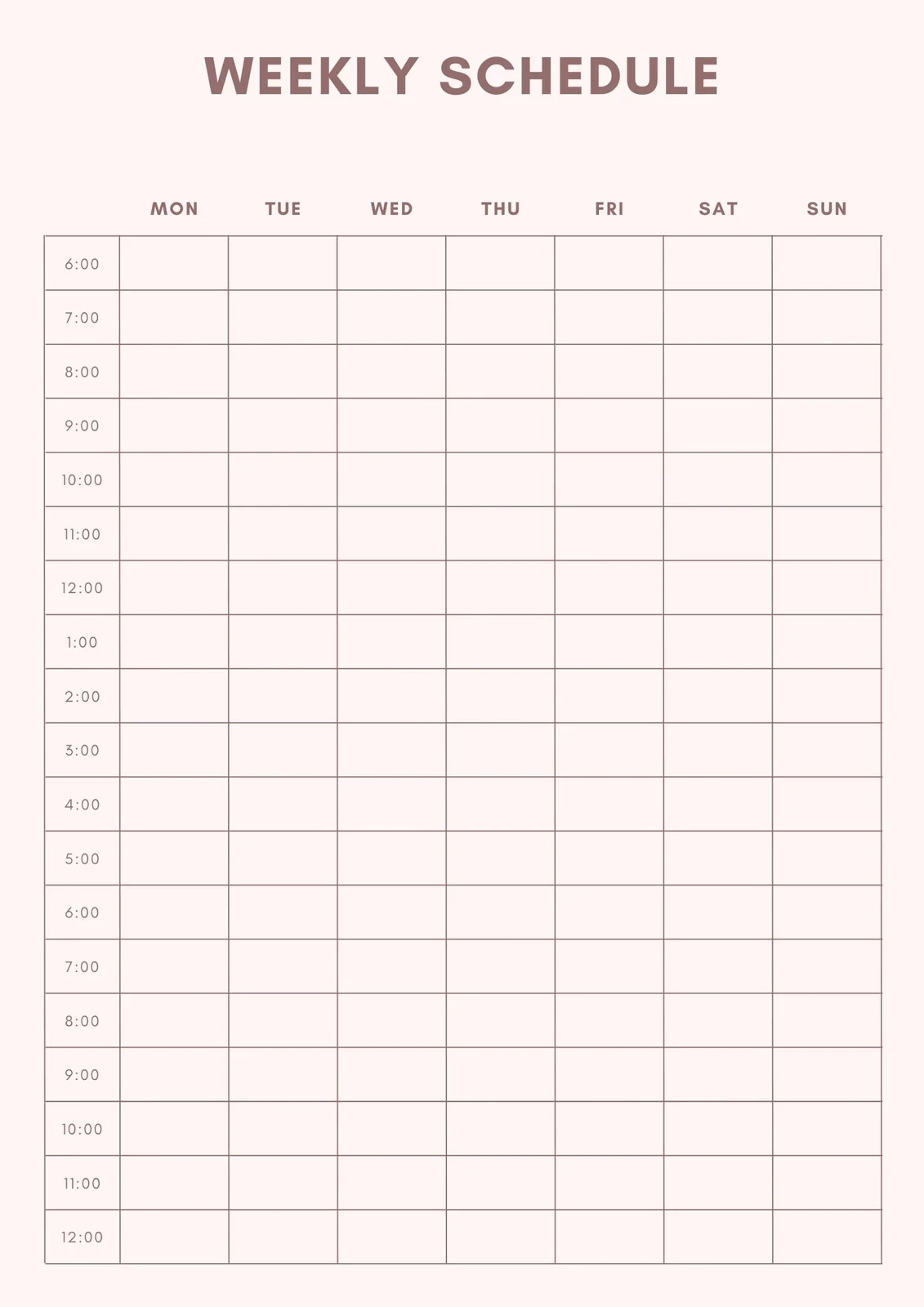Free And Customizable Weekly Planner Templates Canva