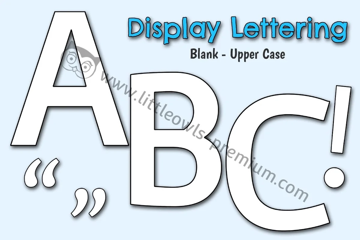 Printable Lettered Blanks