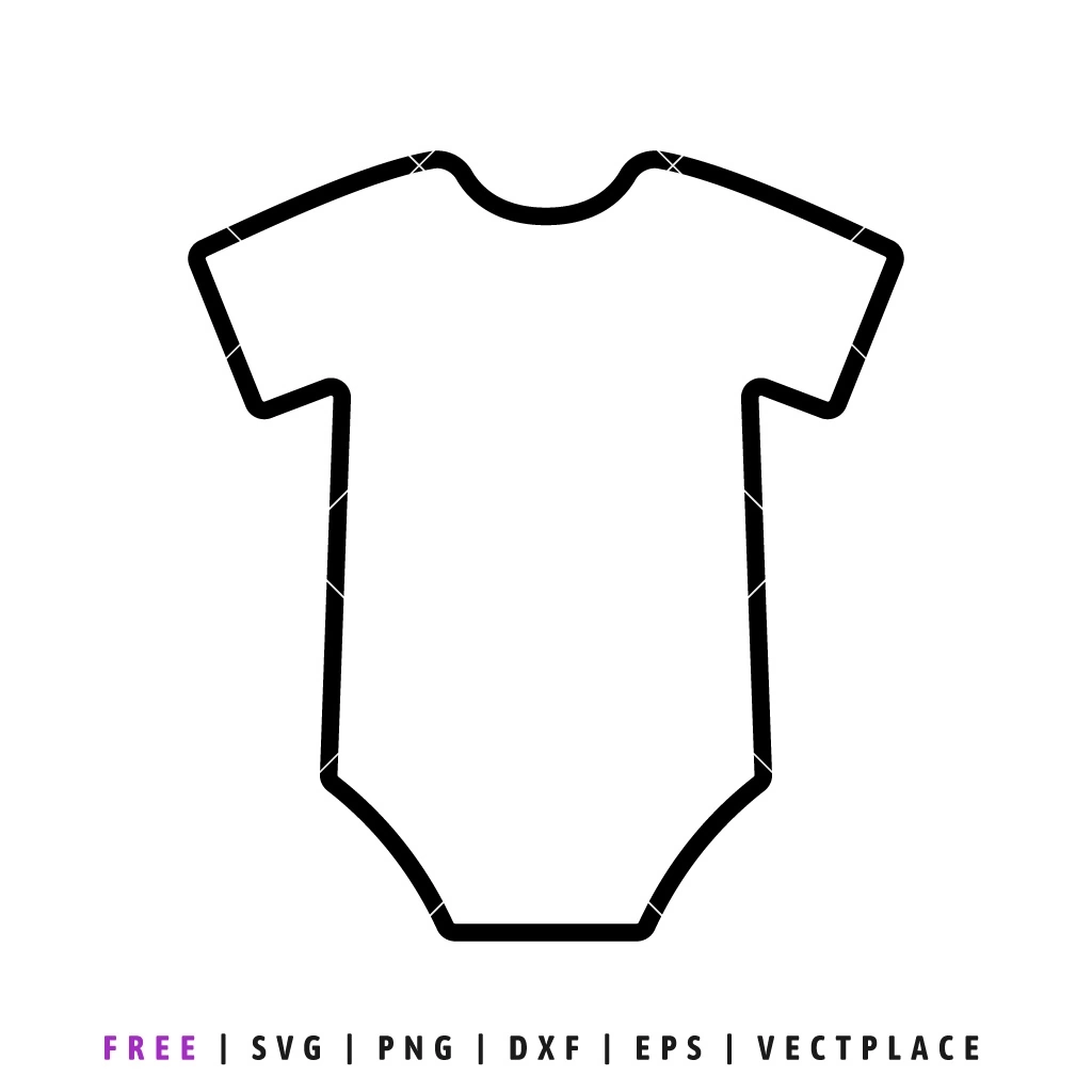 FREE Baby Onesie Outline SVG Vectplace