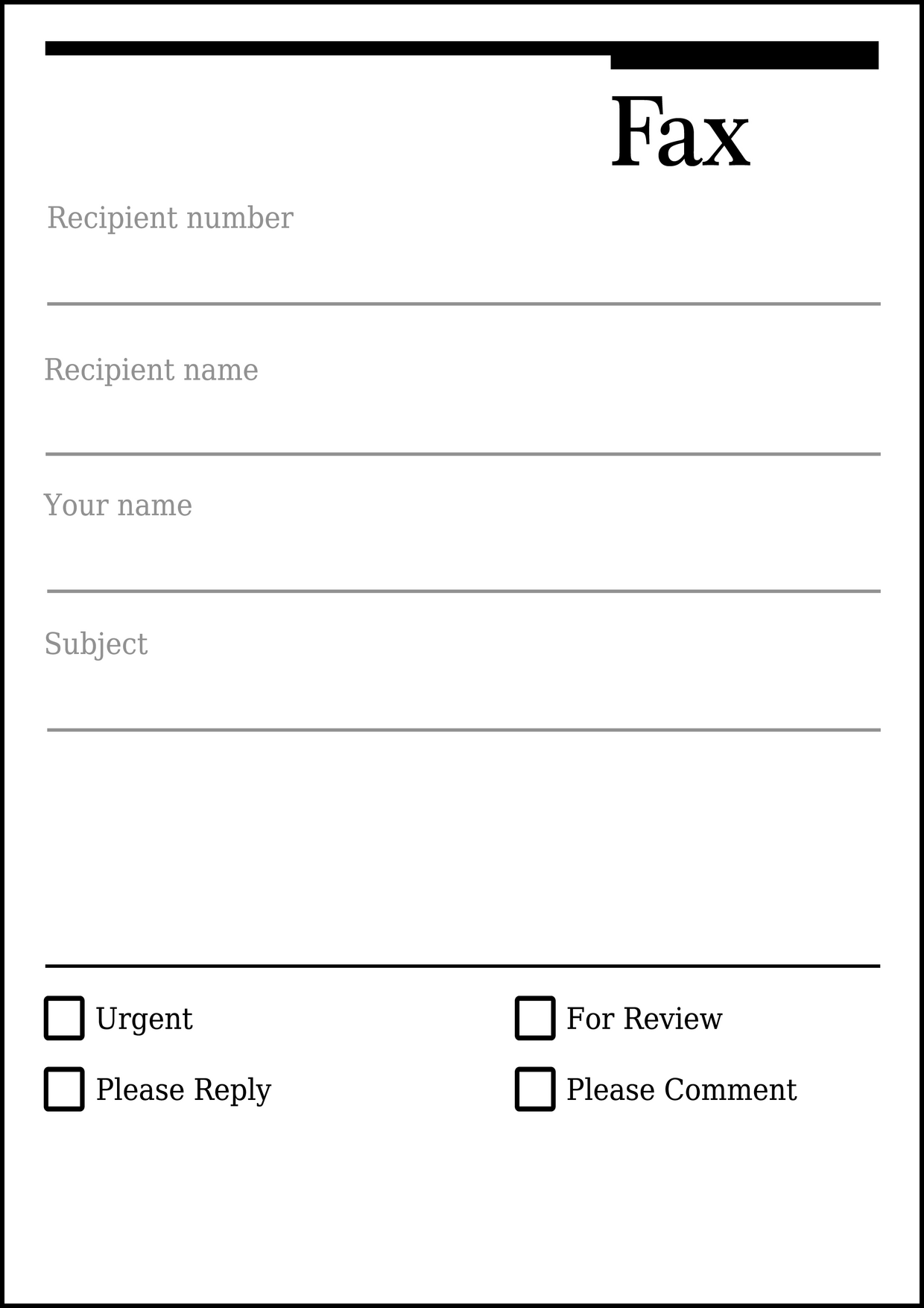 Free Basic Fax Cover Sheet Editable Blank Fax Cover Sheets Word 