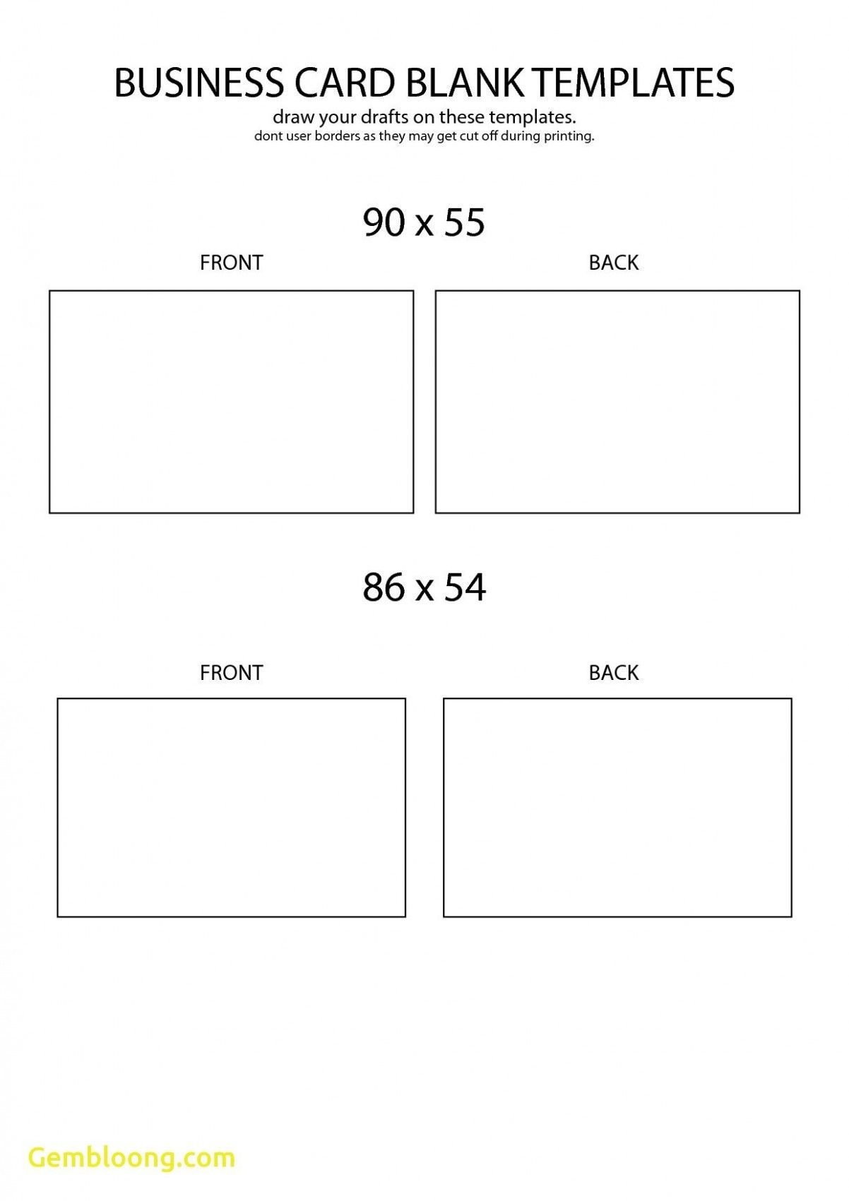 Blank Business Card Printable Template