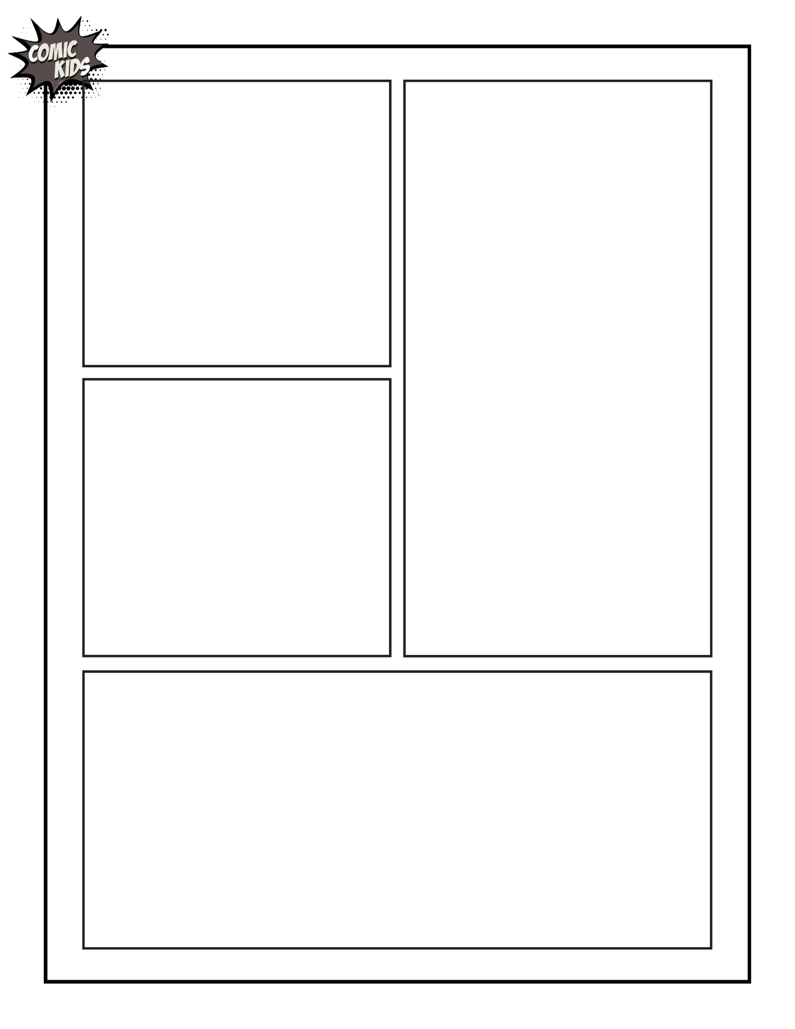 Printable Blank Comic Book Pages