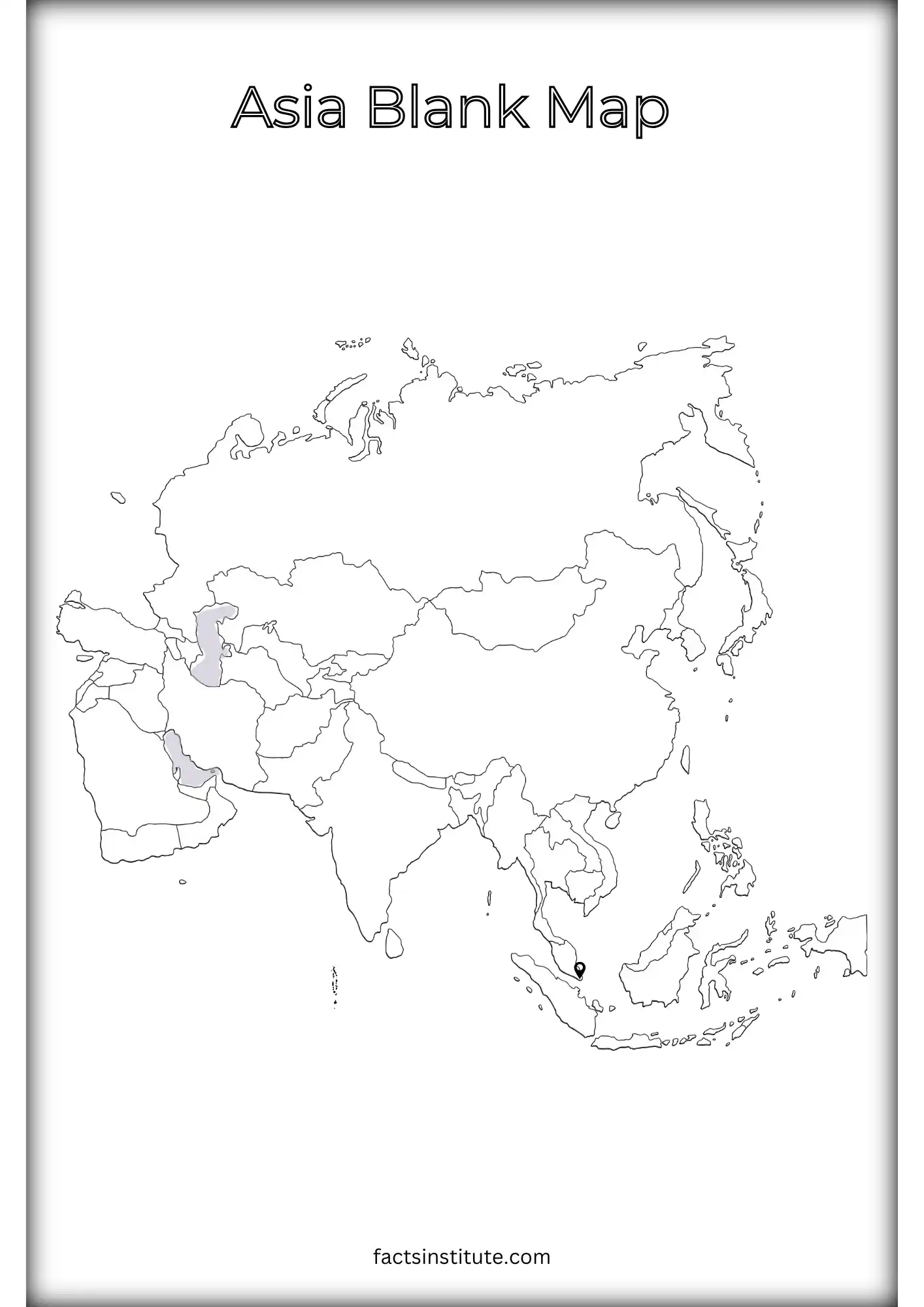 Free Blank Map Of Asia Printable amp Other Goodies The Facts 