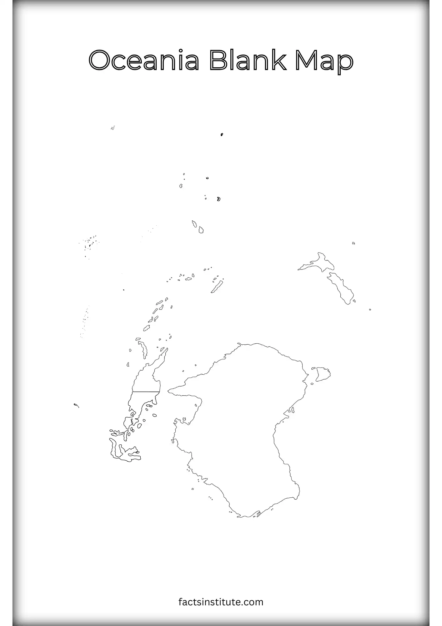 Printable Blank Map Oceania