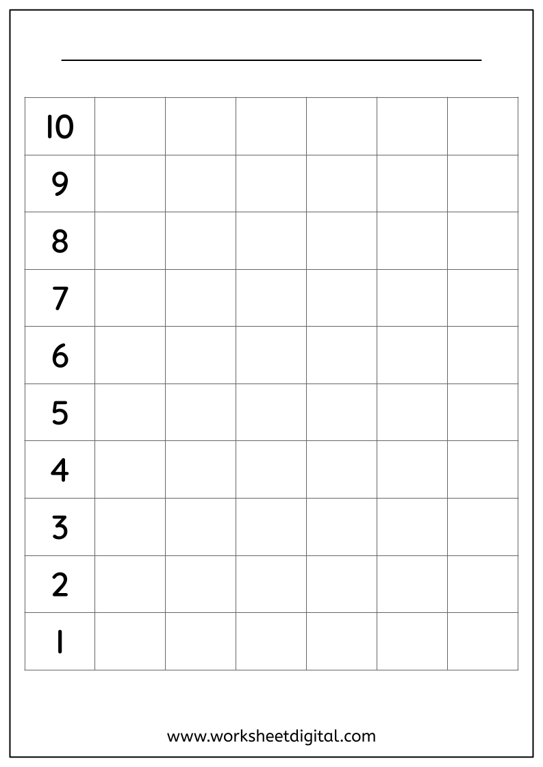 Blank Graph Printable Kinder