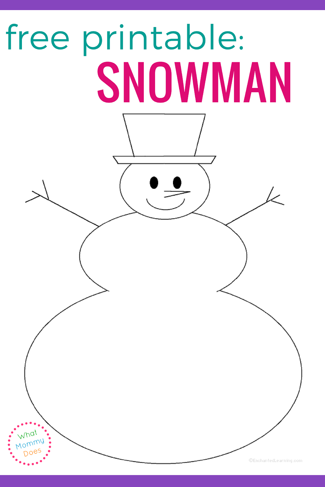 Snowman Blank Snowman Template Printable