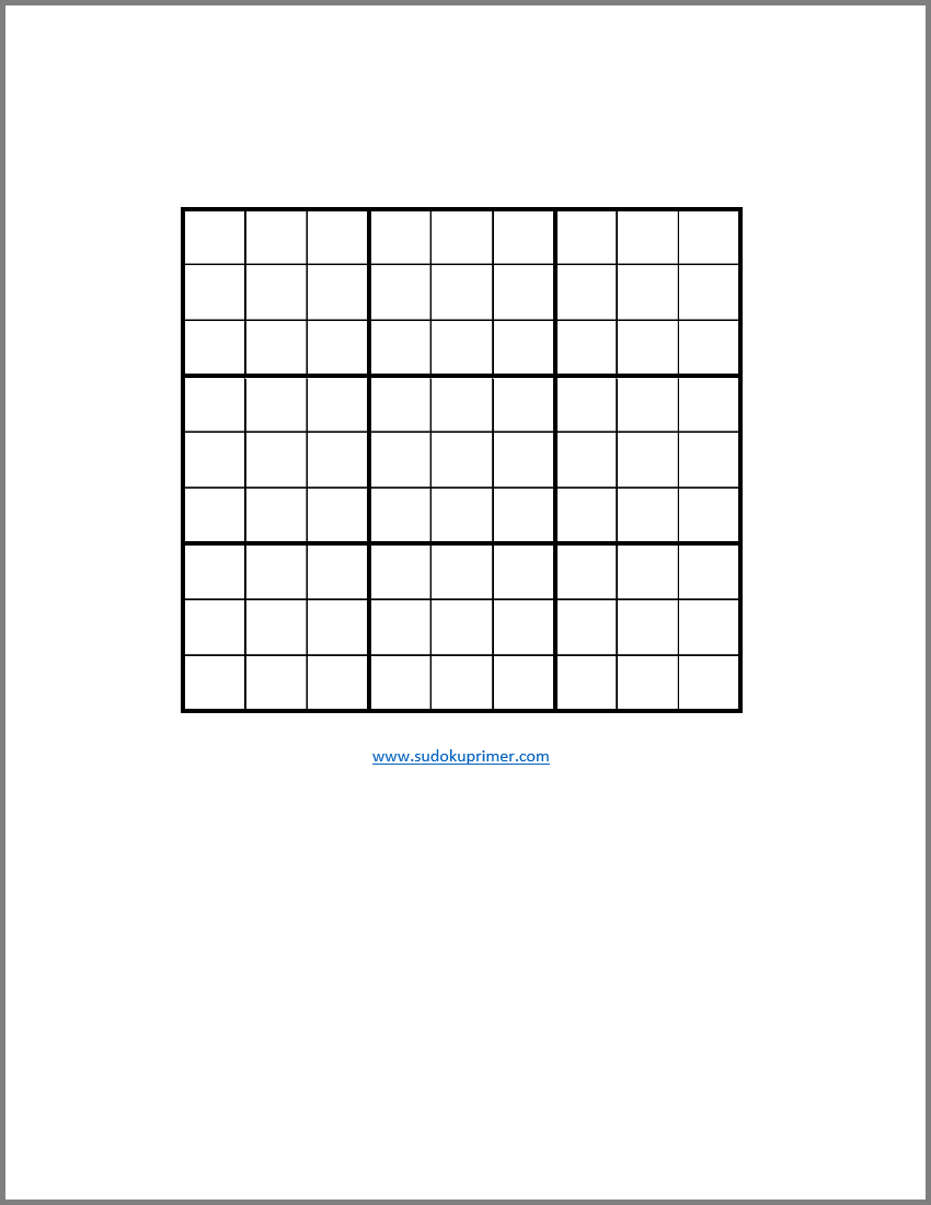 Sudoku Blanks Printable