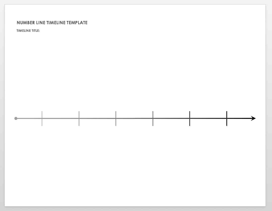 Printable Blank Line Timeline