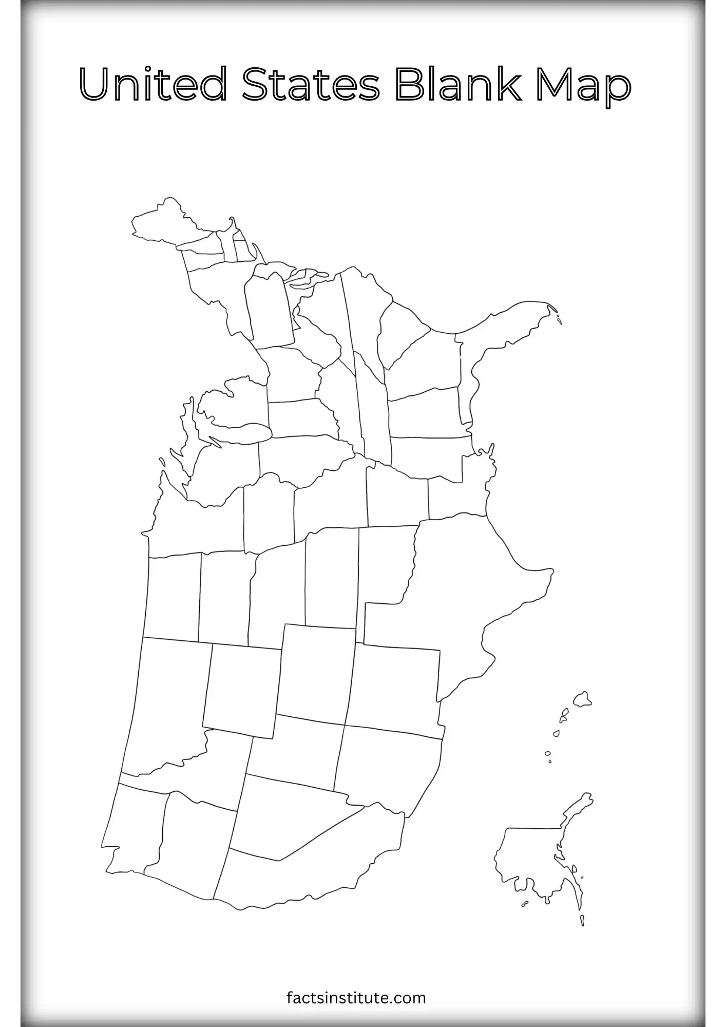 Blank Map States Printable
