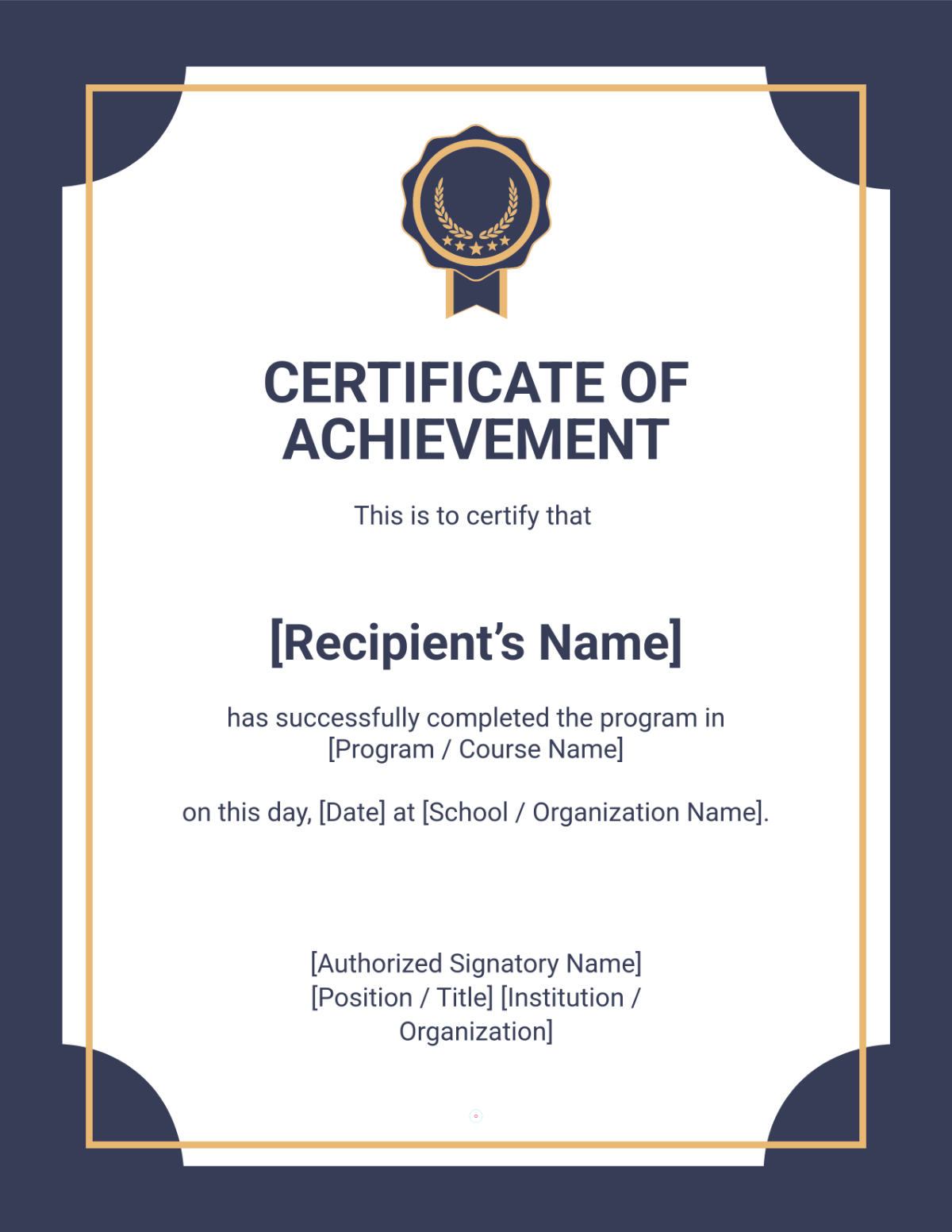 Blank Certificate Printable