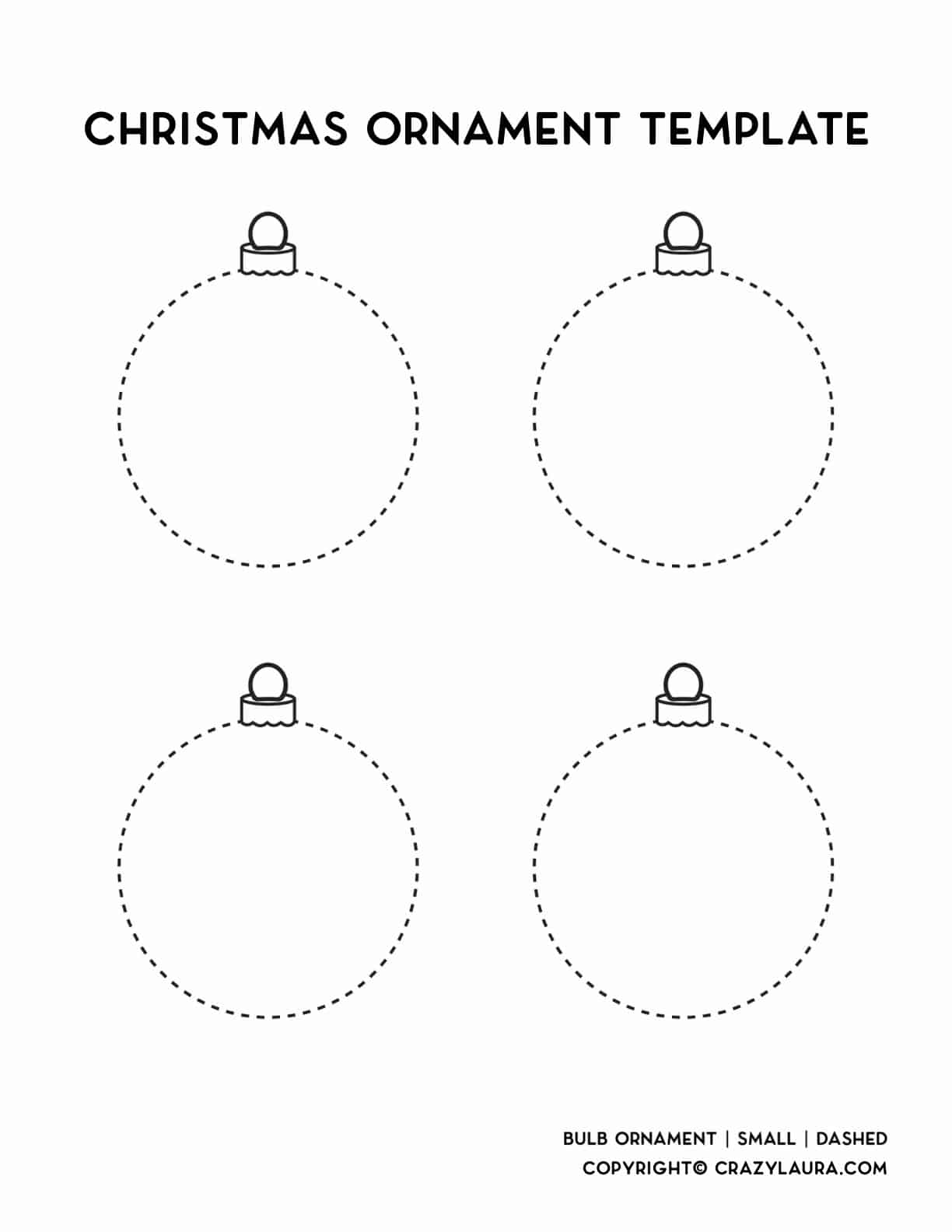 Printable Blank Christmas Bulbs