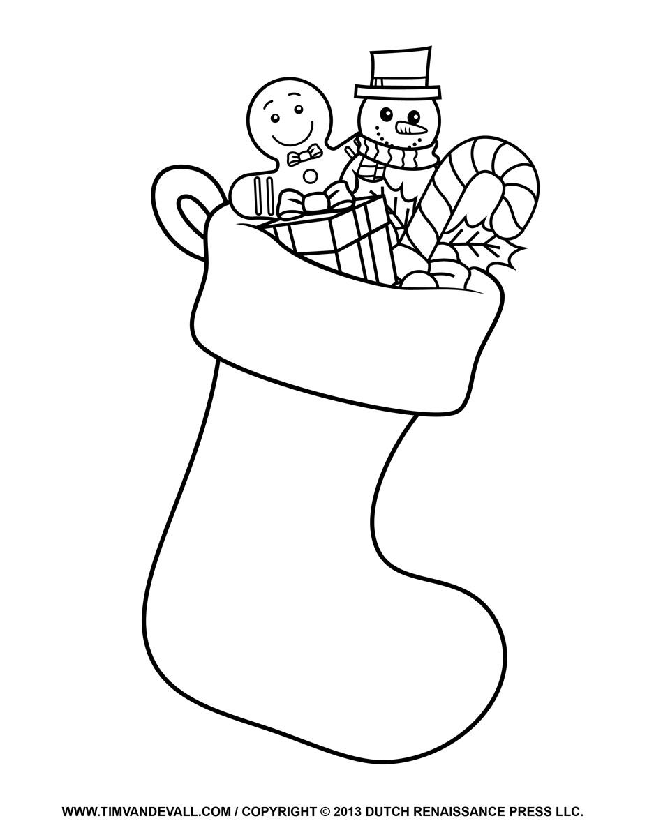 Free Christmas Stocking Template Clip Art amp Decorations