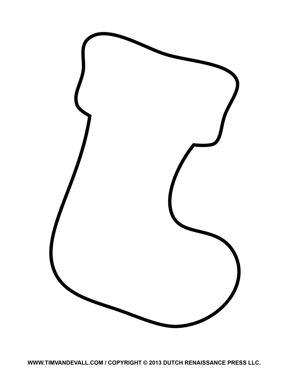 Blank Printable Christmas Stockings