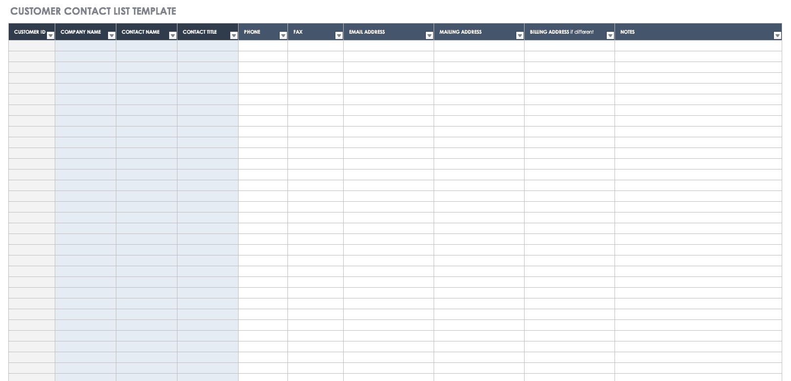 Blank Printable Excel Spreadsheet