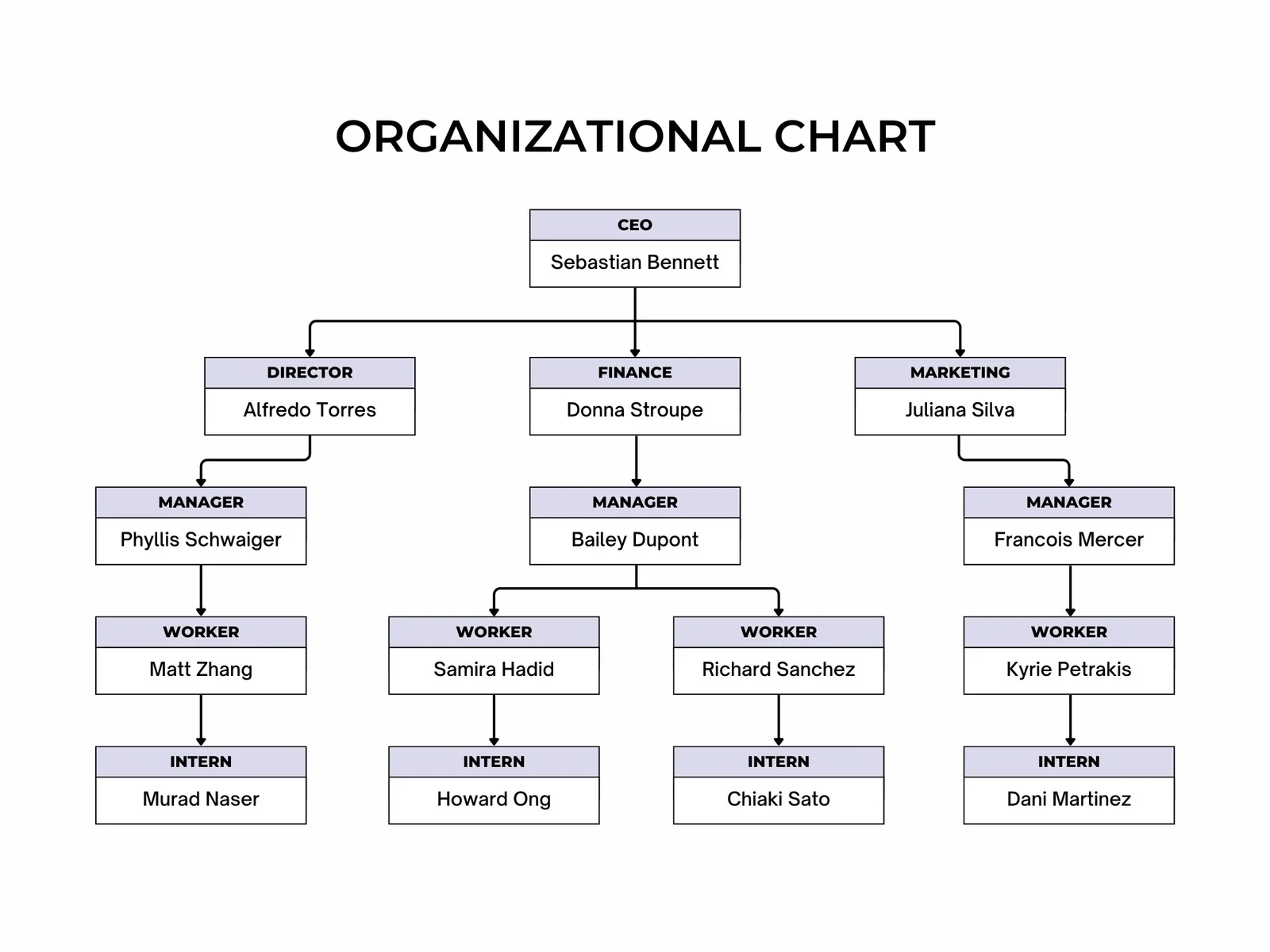 Free Custom Organization Chart Templates Canva